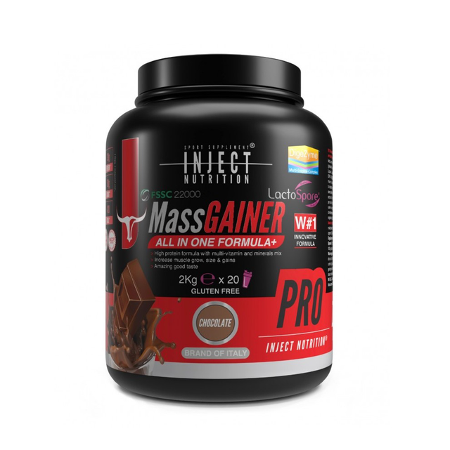 MASS GAINER PRO (2kg) INJECT NUTRITION CIOCCOLATO